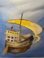 "Het vliegend schip" een Oekraiens verhaal met een crankie verteld. 